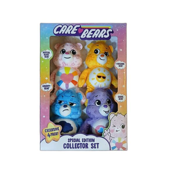 Other - Care Bears Exclusive 4-Pack Collector 8.5" Plush Hopeful Funshine Grumpy Share